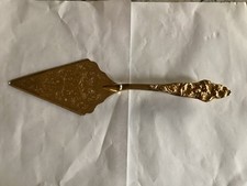 EALES Gold Tone / Silver Plated  1779 Metal Cake Server  and Floral Handle 