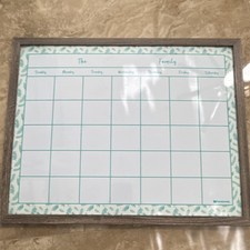 Pembrook Framed Weekly Dry Erase Family Calendar Board Planner Organizer
