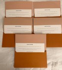 Louis Vuitton Orange Textured Paper Envelope Receipt Holder 8.75 x 4.5 SET OF 5