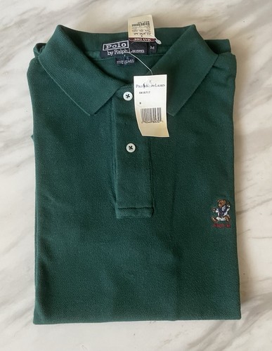 90’s Polo Ralph Lauren Made In USA Pique T-shirt POLO 92 Bear Y2K  Vintage SZ M - Picture 1 of 10