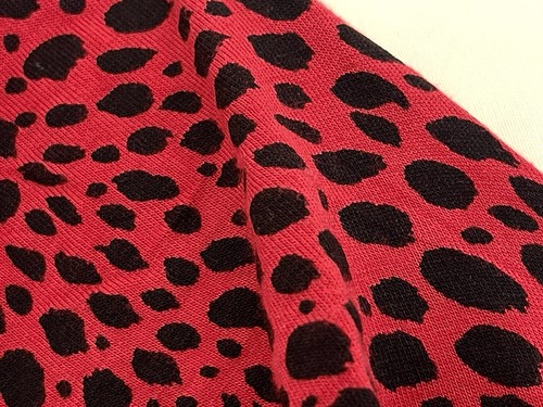 BOOHOO Red Leopard Print Stretch Viscose Dress Size UK 22 - Picture 3 of 10