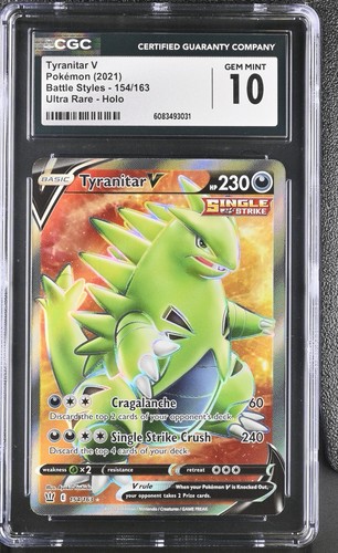 Tyranitar V graded CGC 10 for sale on eBay