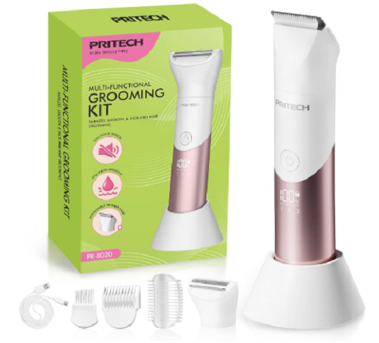 Bikini Trimmer for Women, 2-in-1 Rechargeable Razors for Hai