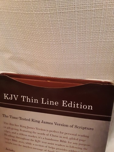 KJV THINLINE BIBEL GEBUNDENES LEDER ROTER BUCHSTABE Barbor Verlag - Bild 8 von 24