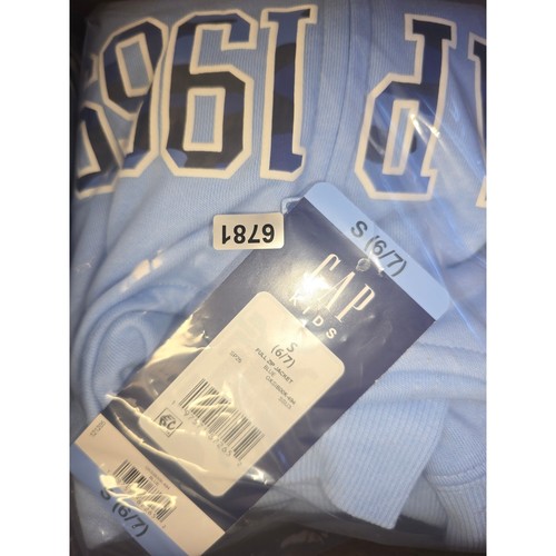 Gap Full Zip Sweater Full Zip Hoodie Unisex Size 6/7 Blue Camo 6781 - Picture 6 of 6