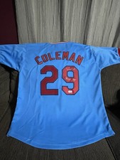 Vince Coleman Autographed St Louis Custom Blue Baseball Jersey - BAS