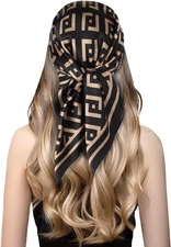 EXTREE 100% Pure Mulberry Silk Scarf Fashion Hair for Women Scarf Lightweight 