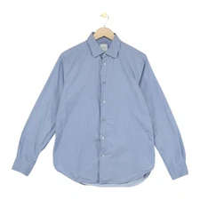 Paul Smith Patterned Shirt Mens Size 16 Blue Made In Italy Cotton