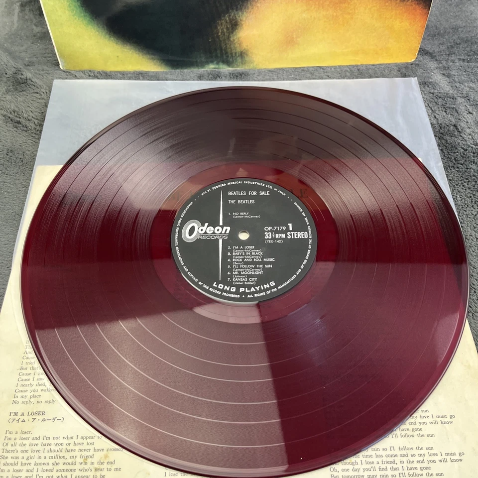 Beatles – Beatles For Sale 1965 1st Japan Pressing LP Red Vinyl Record OP7179 - Bild 3 von 4