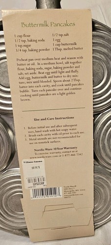 Nordic Ware Garden Bugs Pancake Griddle Nonstick Cast Aluminum USA Made NEW - Picture 3 of 8