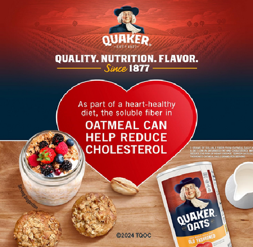 Quaker Old Fashioned Rolled Oats, Non GMO Project Verified, Two 64oz Bags in Box - Picture 3 of 4