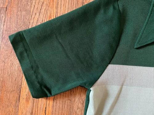 Vintage 60s Towncraft 1/2 Zip Polo, Greens Brown ColorBlock, Men’s Md, Mod Cool Jazz - Bild 3 von 9