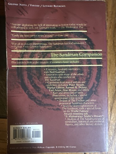 The "Sandman" Companion by Bender, Hy Paperback Book LC4 - Picture 2 of 2