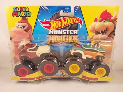 Hot Wheels Monster Trucks Super Mario Donkey Kong vs Bowser 1:64 Scale Sealed