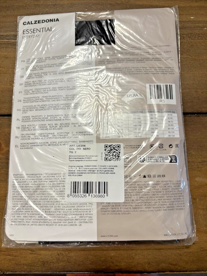 CALZEDONIA 40 DENIER Everyday PANTIMEDIAS TALLA 2 Pequeñas Negras Foto 3 de 3