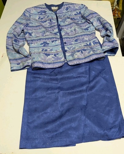 Adrianna Papell Silk Jacket And Skirt Suits Lot Of 2 Size 12 - Picture 12 of 20