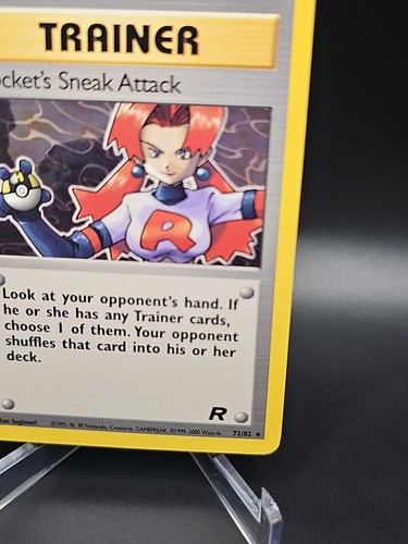 Trainer Rocket's Sneak Attack 72/82 1999 Rare Non-Holo Pokemon TCG Lp - Picture 6 of 7