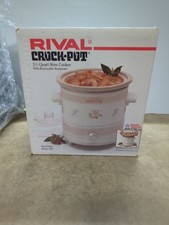 Vintage Rival Crock Hand Paint 3150 3.5 Qt Open Box