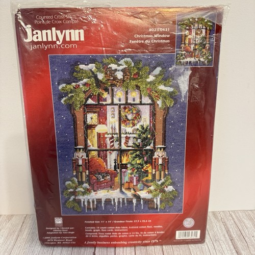 Janlynn Christmas Window Counted Cross Stitch Kit #023-0431 Nancy Rossi Design - Foto 11 di 11
