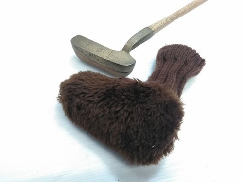 Rare Otey Crisman Super Deluxe 15H Old Putter Hickory Wooden 34 Inch With Cover - Picture 6 of 6
