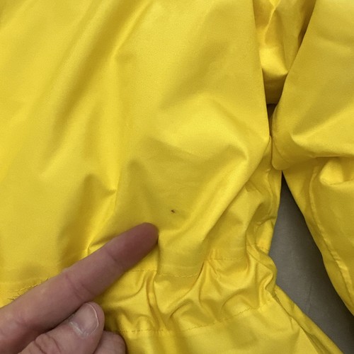 Lands End Waterproof Expedition Down Hooded Parka Women Medium Fur Collar Yellow - Picture 13 of 14
