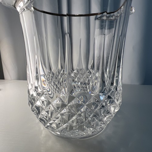 Secchiello ghiaccio champagne vintage Crystal D'Arques Durrand Longchamp con bordo oro 24 carati - Foto 13 di 13
