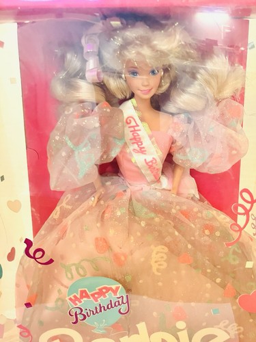 Barbie 1990 Happy Birthday Fashion Doll #7913 New Minor Box Damage - Picture 4 of 14
