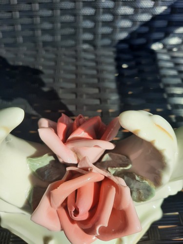 Ens Porzellan Kerzenleuchter 2 flammig Rose Antik - Bild 2 von 4