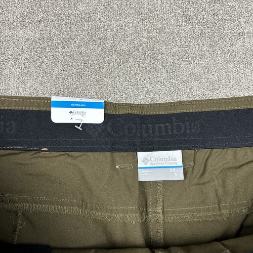 Nuevo con etiquetas Pantalones Cortos Columbia Para Hombres 38 x6 Verde Cobble Creek Frente Plano Senderismo Chino Activo - Imagen 3 de 8