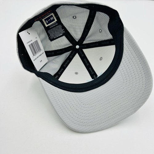 NWT Hurley Men's H2O-Dri Pismo Perforated Mesh Flex Fit Hat Cap Sz S-M Gray - Bild 7 von 9