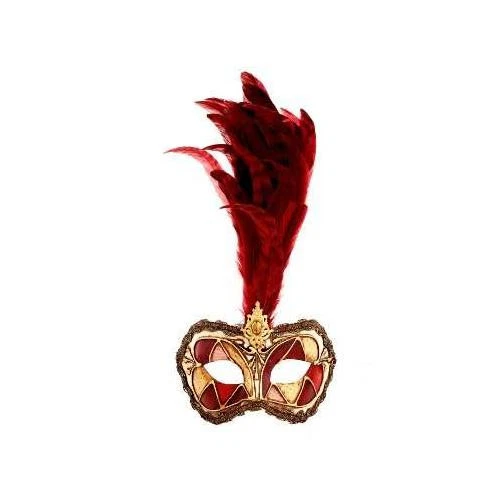 Maschera Veneziana Con Piume Per Donna – Mezza Maschera Elegante Per Carnevale, Balli E Cosplay, Accessorio Feste In Maschera