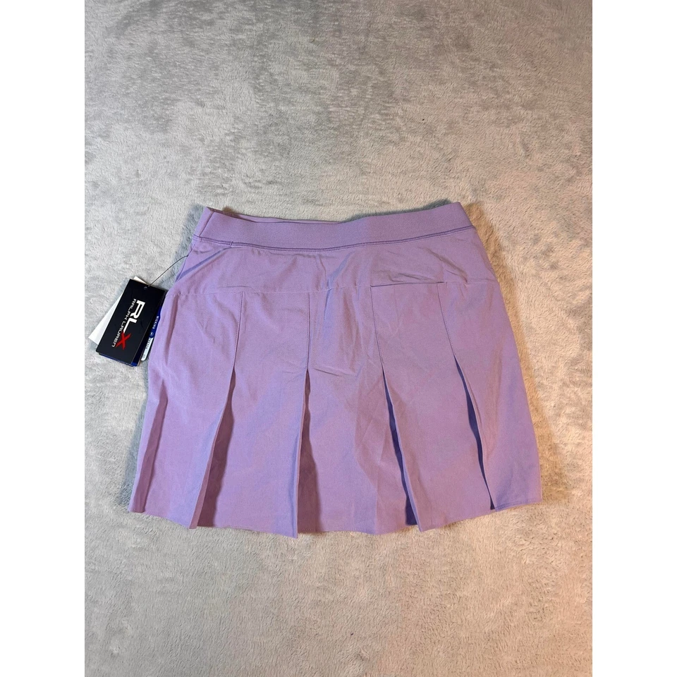 RLX Ralph Lauren Golf Skort Purple Pleated Athletic Skirt Medium NWT - Image 2 of 4