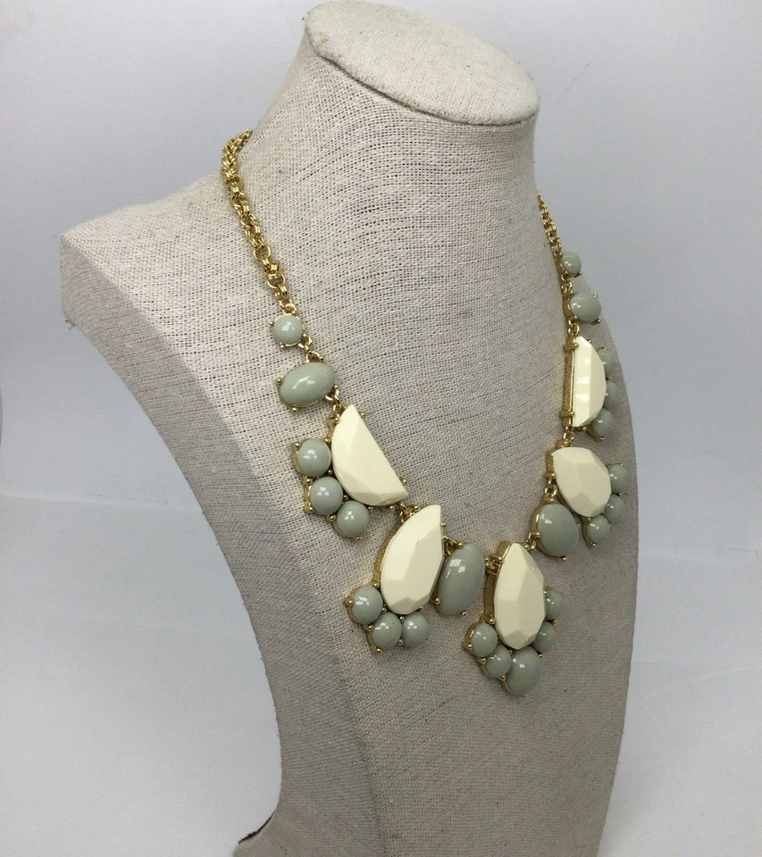 Kate Spade Нью-Йорк серый/кремовый со стразами заявление ожерелье - Изображение 3 из 4