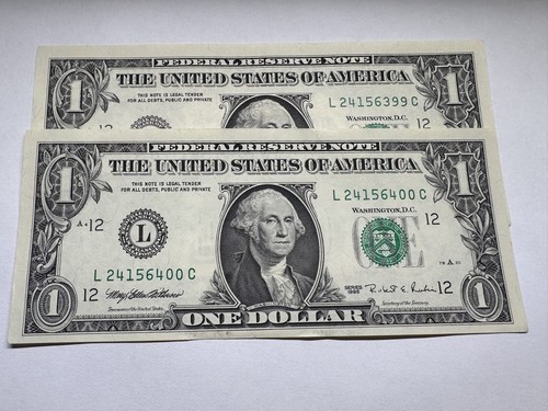 $ 1 One Dollar Bill 1985  - 8 Uncirculated and Consecutive - Picture 7 of 9
