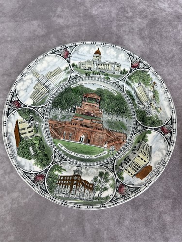 Vintage Arkansas Staffordshire Plate 10” Hot Springs Eureka Springs - Picture 2 of 8