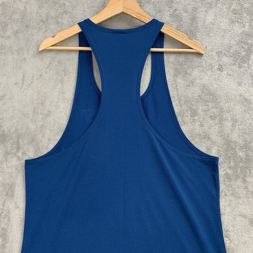 Gymshark Shirt Men Small Blue Stringer Tank Top Racerback Sleeveless Gym Workout - 第 8/8 張圖片