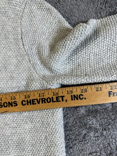 Madewell Waffelstrick kuscheliger Rundhals Pullover grau, Größe M - Bild 8 von 11