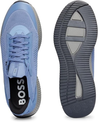 BOSS Trainers Mens Blue Casual Sneakers With Logo - TTNM Evo Slon Size 11 - Picture 3 of 5