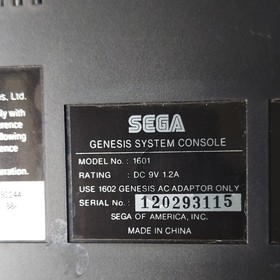 SEGA Genesis Model 1601 16-Bit Black Console with Sega CD Add-On