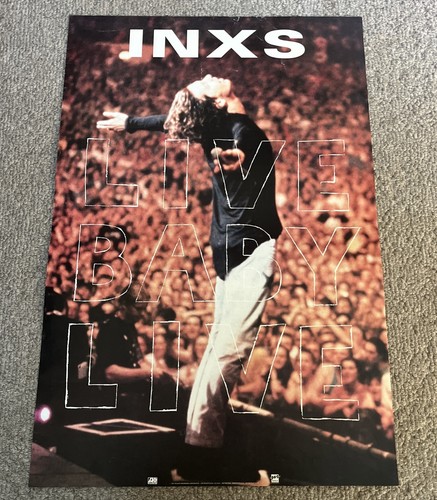 PÓSTER PROMOCIONAL DE 2 CARAS INXS LIVE BABY LIVE 1991 24”X36” RARO ORIGINAL USADO - Imagen 1 de 19