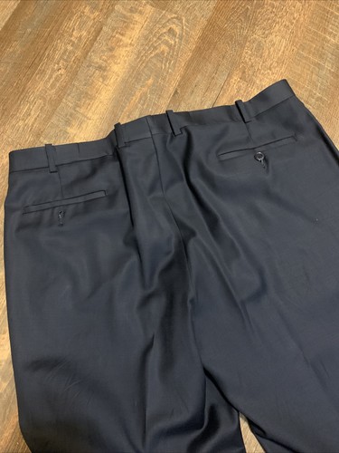 Peter Millar Virgin Wool Suit Dark Navy Blue Two Button 46R Pants 40X30 Canada - Picture 22 of 22