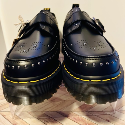 Dr Martens Ramsey Quad Stud Plateau Creepers M 10 W 11 schwarz Leder Mönchsriemen - Bild 6 von 9