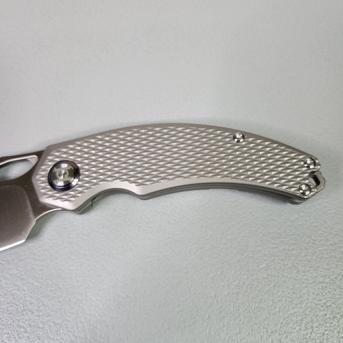 Kunwu Knives Padre Satin Diamond Ti Folding Knife VANAX HRC K706T-2 Titanium - Picture 7 of 16