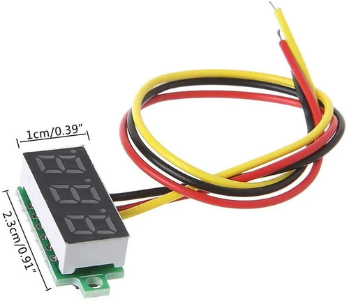 Mini Voltimetro 100v DC 0,36 Pulgadas 3 hilos Azul REF0708 - Imagen 2 de 3
