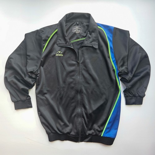 London 2012 Olympics Dida Black and Neon Yellow Track Jacket Men's Medium India - Afbeelding 1 van 7