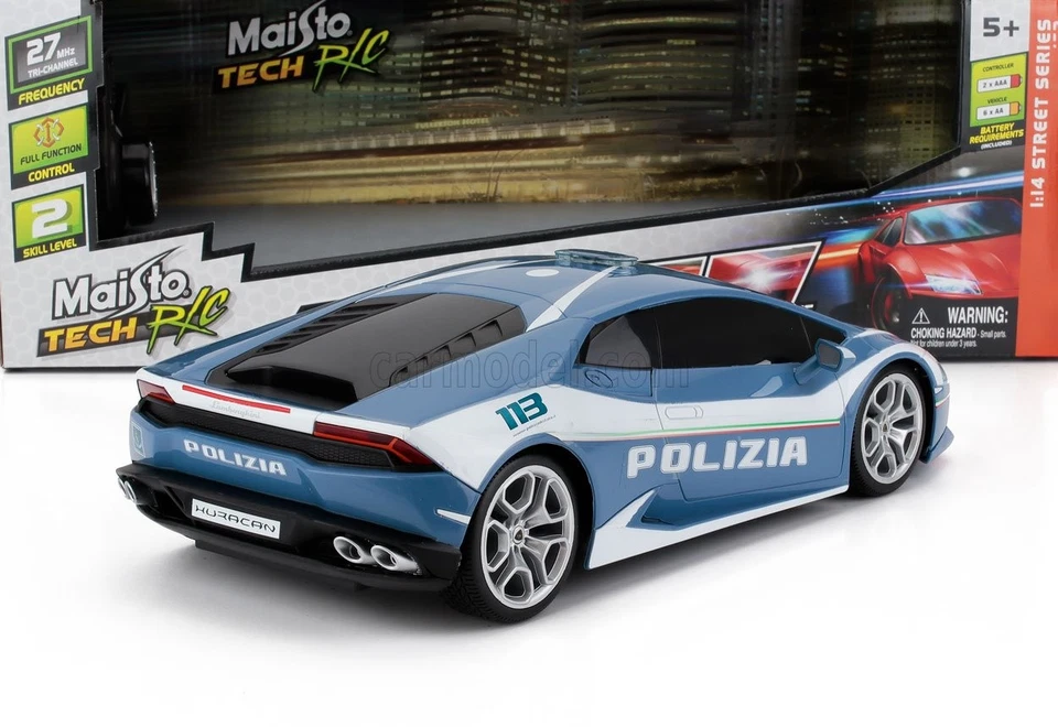 MODELLINO AUTO RADIOCOMANDATO MAISTO LAMBORGHINI HURACAN LP610-4 POLIZIA 2014 - Immagine 2 di 4