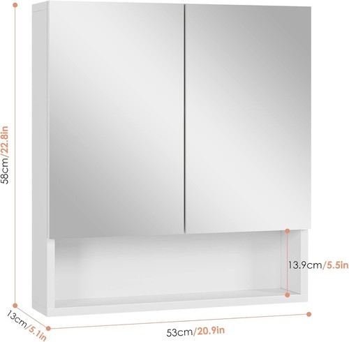 Bathroom Wall Cabinet Medicine Cabinet Wall Mounted Bathroom Mirror with storage - Picture 19 of 24