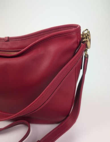 WORN 1x! COACH - SOFT TABBY HOBO Red Leather Crossbody Bag C6340 - Picture 4 of 10