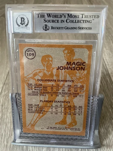 Magic Johnson Signed Graded 10 Card Beckett - Picture 3 of 4