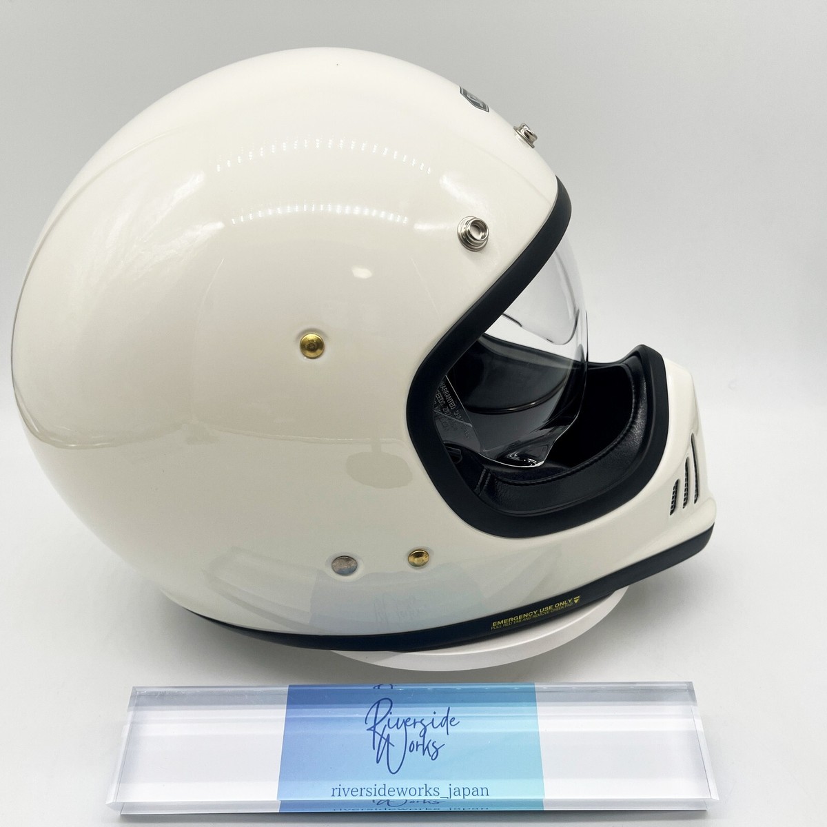 SHOEI EX-ZERO White Motorcycle Full Face Helmet Size M 57cm